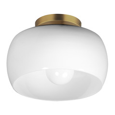 Maxim Lighting Glazed Natural Aged Brass Flushmount Light