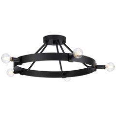 Progress Lighting Bowman 2-Light Matte Black Flush Mount Light