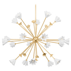 Corbett Lighting Julieta Vintage Gold Leaf Chandelier