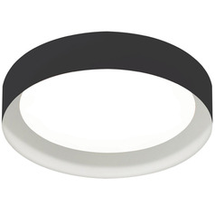 Afx Lighting Reveal Black & White LED Flushmount Light