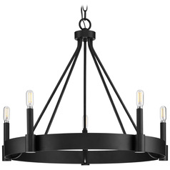 Progress Lighting Bowman 4-Light Matte Black Chandelier