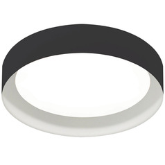 Afx Lighting Reveal Black & White LED Flushmount Light