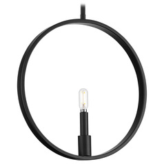 Progress Lighting Bowman 1-Light Matte Black Mini Pendant