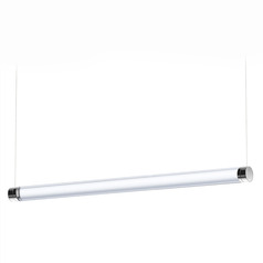 Et2 Vanish Brushed Aluminum LED Island Light with Cylindrical Shade