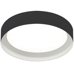 Afx Lighting Reveal Black & White LED Flushmount Light