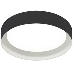 Afx Lighting Reveal Black & White LED Flushmount Light