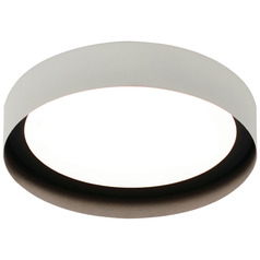 Afx Lighting Reveal White & Black LED Flushmount Light