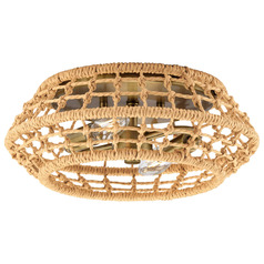 Progress Lighting Parkhurst 1-Light Vintage Brass Flush Mount