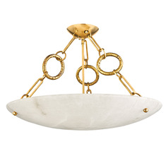 Corbett Lighting Yadira Vintage Brass LED Semi-Flushmount Light