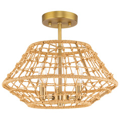 Progress Lighting Parkhurst 2-Light Vintage Brass Flush Mount