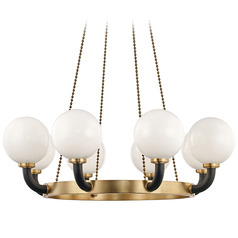 Hudson Valley Lighting Werner Aged Brass & Black Chandelier