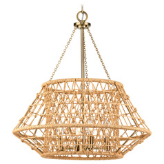 Progress Lighting Parkhurst 4-Light Vintage Brass Chandelier