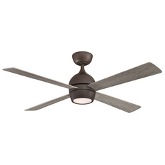 Fanimation Fans Kwad 52 Matte Greige LED Ceiling Fan with Light
