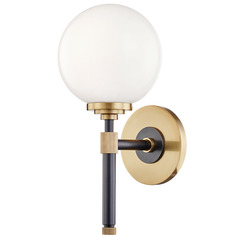 Hudson Valley Lighting Bowery Aged Brass & Aged Old Bronze Sconce