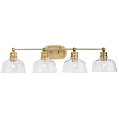 Progress Lighting Elara 6-Light Vintage Brass Bath Vanity Light