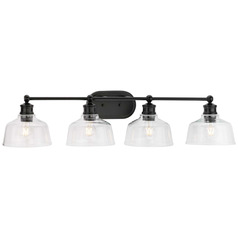 Progress Lighting Elara 6-Light Matte Black Bath Vanity Light