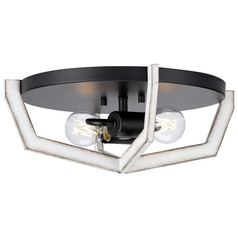 Progress Lighting Parkhurst 2-Light Matte Black Flush Mount