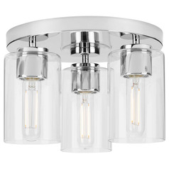 Progress Lighting Atwell 1-Light Coastal Blue Semi-Flush Mount