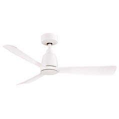Fanimation Fans Kute 44 Matte White Ceiling Fan Without Light