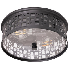 Afx Lighting Roscoe Black Flushmount Light