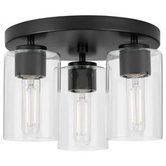 Progress Lighting Atwell 1-Light Matte Black Semi-Flush Mount