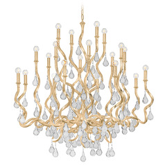 Corbett Lighting Aveline Gold Leaf Crystal Chandelier