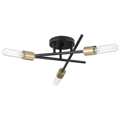 Progress Lighting Parkhurst 3-Light Antique Bronze Semi-Flush Mount