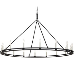 Troy Lighting Sutton Textured Black Chandelier