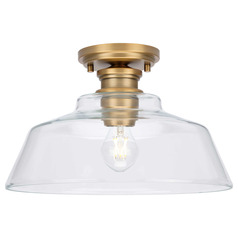 Progress Lighting Parkhurst 5-Light Vintage Brass Semi-Flush Mount