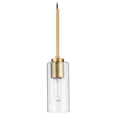 Progress Lighting Atwell 1-Light Vintage Brass Pendant