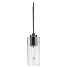 Progress Lighting Atwell 1-Light Matte Black Pendant