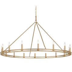 Troy Lighting Sutton Champagne Leaf Chandelier