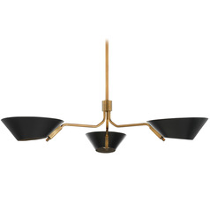 Troy Lighting Sacramento Patina Brass & Soft Black Chandelier