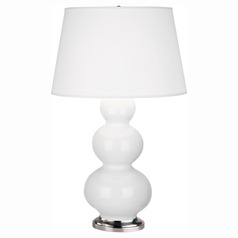 Robert Abbey Lighting Triple Gourd Lily / Antique Silver Table Lamp with Empire Shade