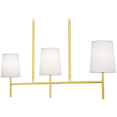 Afx Lighting Rose Satin Brass Island Light with Empire Shade