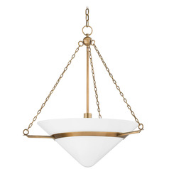 Troy Lighting Amador Patina Brass Pendant Light with Conical Shade