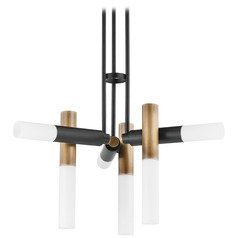 Troy Lighting Koa Patina Brass & Soft Black Chandelier