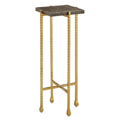 Currey and Company Flying Natural Cappuccino Stone & Gold Coffee & End Table