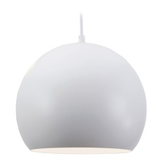 Afx Lighting Roxy White Pendant Light with Bowl / Dome Shade