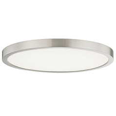 Flat LED Light Surface Mount 14-Inch Round Satin Nickel 5CCT 2235LM