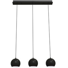 Afx Lighting Roxy Black Multi-Light Pendant with Bowl / Dome Shade