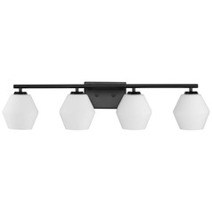 Progress Lighting Safford 4-Light Matte Black Vanity Light