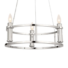 Rosalind 3-Light Chandelier in Polished Nickel by Kichler Lighting