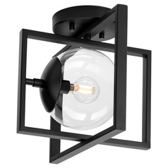 Progress Lighting Atwell Matte Black Semi-Flushmount Light