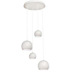 Afx Lighting Roxy White Multi-Light Pendant with Bowl / Dome Shade