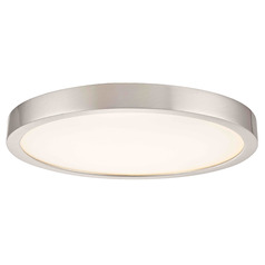 Flat LED Light Surface Mount 10-Inch Round Satin Nickel 5CCT 1560LM