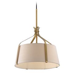 Maxim Lighting Bandera Natural Aged Brass Pendant Light with Empire Shade
