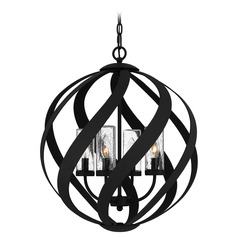Quoizel Lighting Blacksmith Earth Black Outdoor Hanging Light