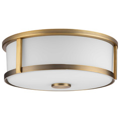 Progress Lighting Cowan 2-Light Vintage Brass Flush Mount