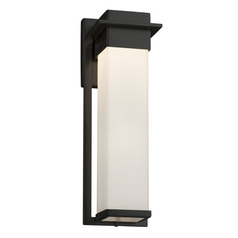 Justice Design Group Pacific Matte Black LED Outdoor Wall Light